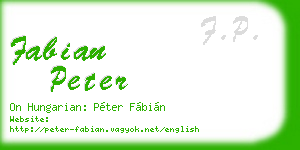 fabian peter business card